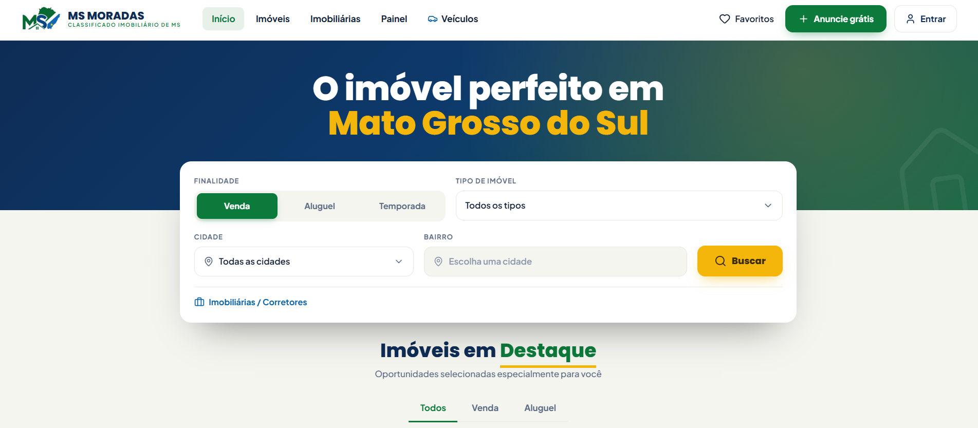 Print do site MS Moradas